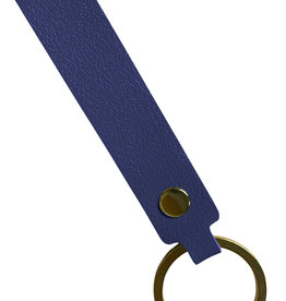 Nomfy Nomfy Sleutehanger Leer Dun - Donkerblauw