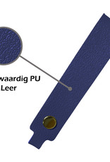 Nomfy Sleutelhanger Auto Met Sleutelring Leer Sleutelhanger Sleutelhanger Leer Dun - Donkerblauw