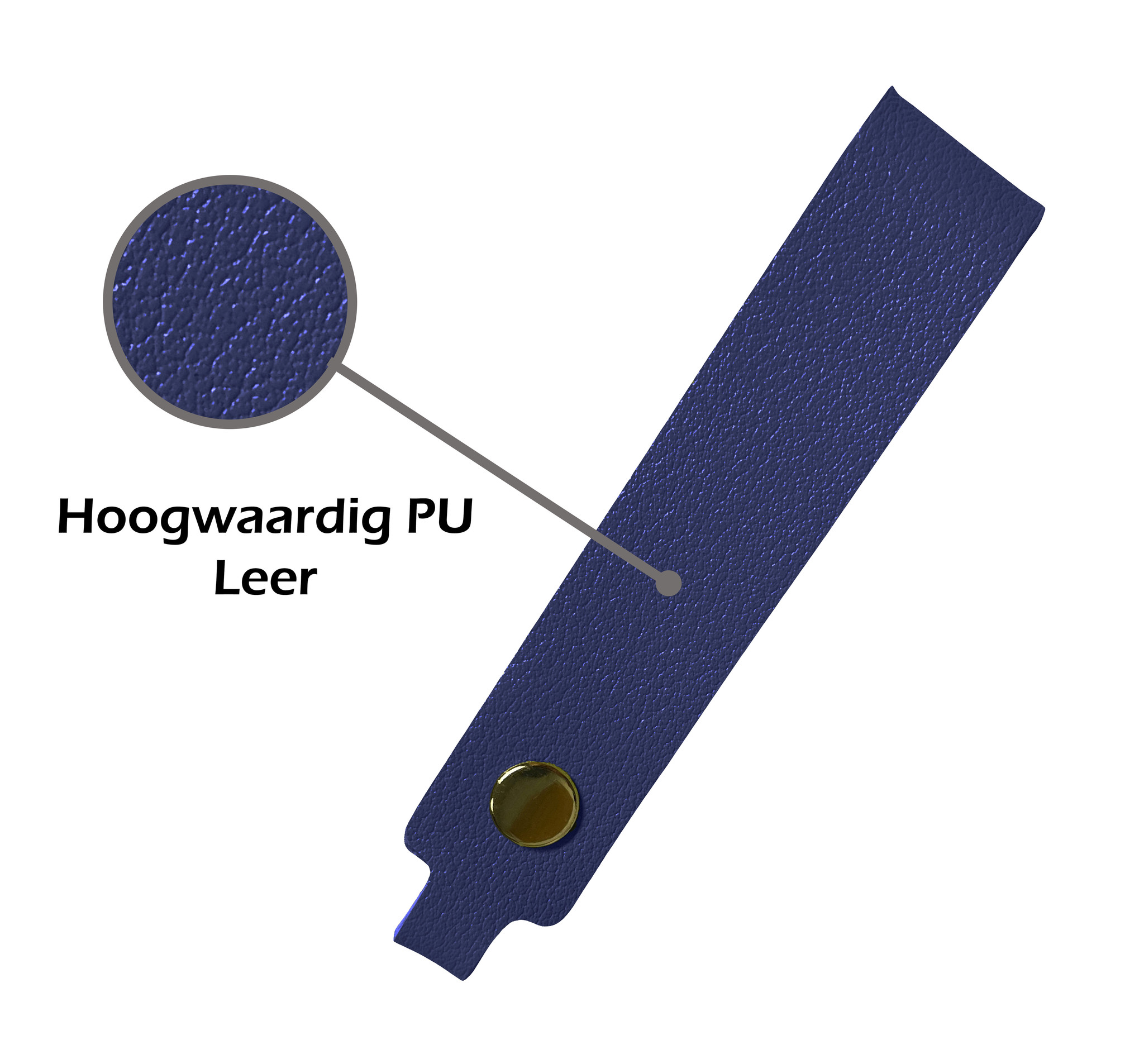 Nomfy Sleutelhanger Auto Met Sleutelring Leer Sleutelhanger Sleutelhanger Leer Dun - Donkerblauw