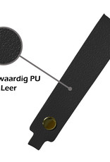 Nomfy Sleutelhanger Auto Met Sleutelring Leer Sleutelhanger Sleutelhanger Leer Dun - Zwart