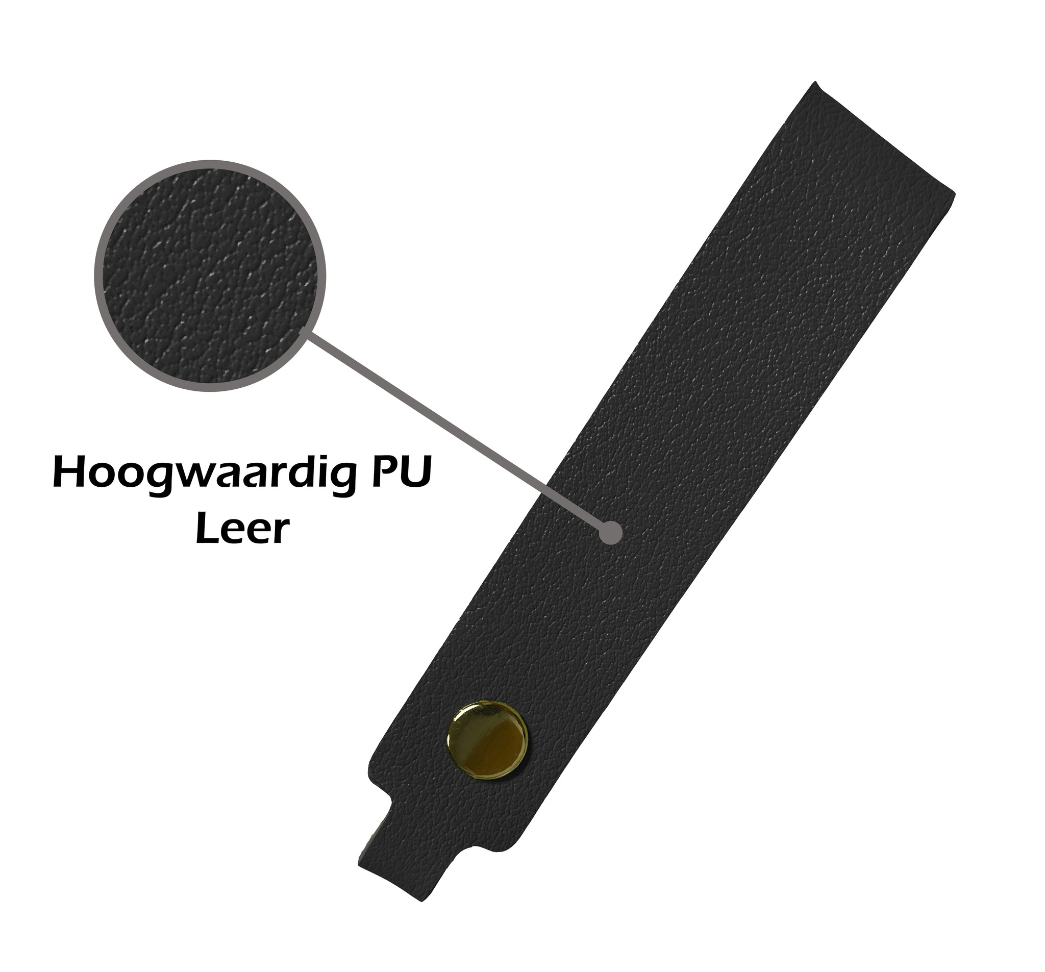 Nomfy Sleutelhanger Auto Met Sleutelring Leer Sleutelhanger Sleutelhanger Leer Dun - Zwart