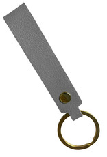 Nomfy Sleutelhanger Auto Met Sleutelring Leer Sleutelhanger Sleutelhanger Leer Dun - Grijs