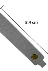 Nomfy Sleutelhanger Auto Met Sleutelring Leer Sleutelhanger Sleutelhanger Leer Dun - Grijs