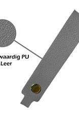 Nomfy Sleutelhanger Auto Met Sleutelring Leer Sleutelhanger Sleutelhanger Leer Dun - Grijs