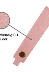 Nomfy Sleutelhanger Auto Met Sleutelring Leer Sleutelhanger Sleutelhanger Leer Dun - Lichtroze