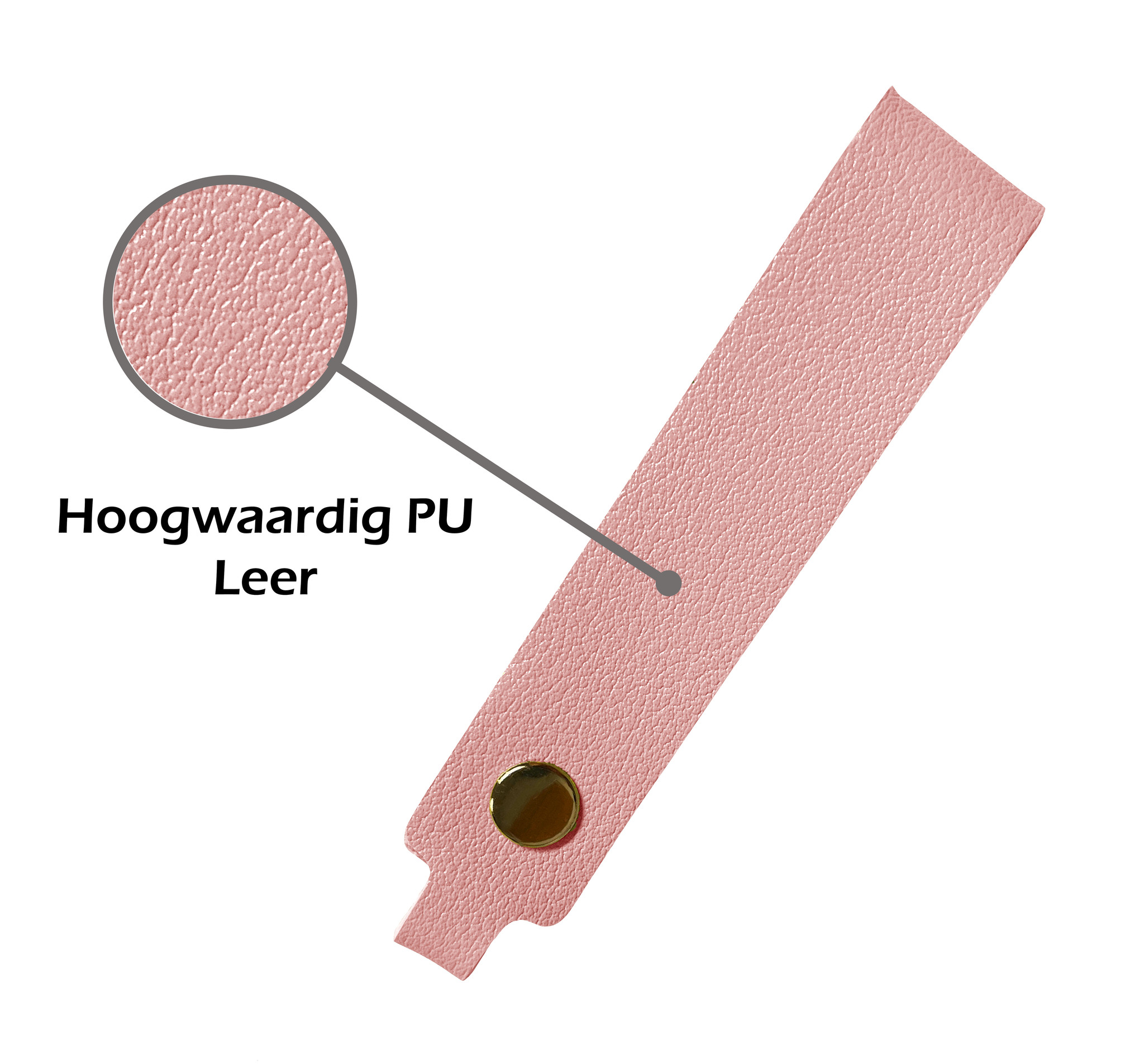 Nomfy Sleutelhanger Auto Met Sleutelring Leer Sleutelhanger Sleutelhanger Leer Dun - Lichtroze