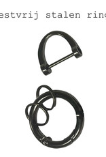 BASEY. Sleutelhanger Leer - Leren Sleutelhanger Met Sleutelhanger Ringen - Lichtroze