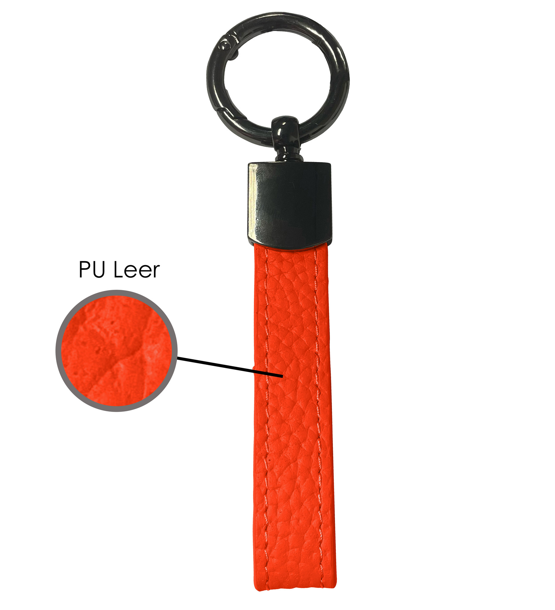 NoXx Sleutelhanger Leer Dik Sleutelhanger Met Sleutelhanger Ringen Leer - Rood