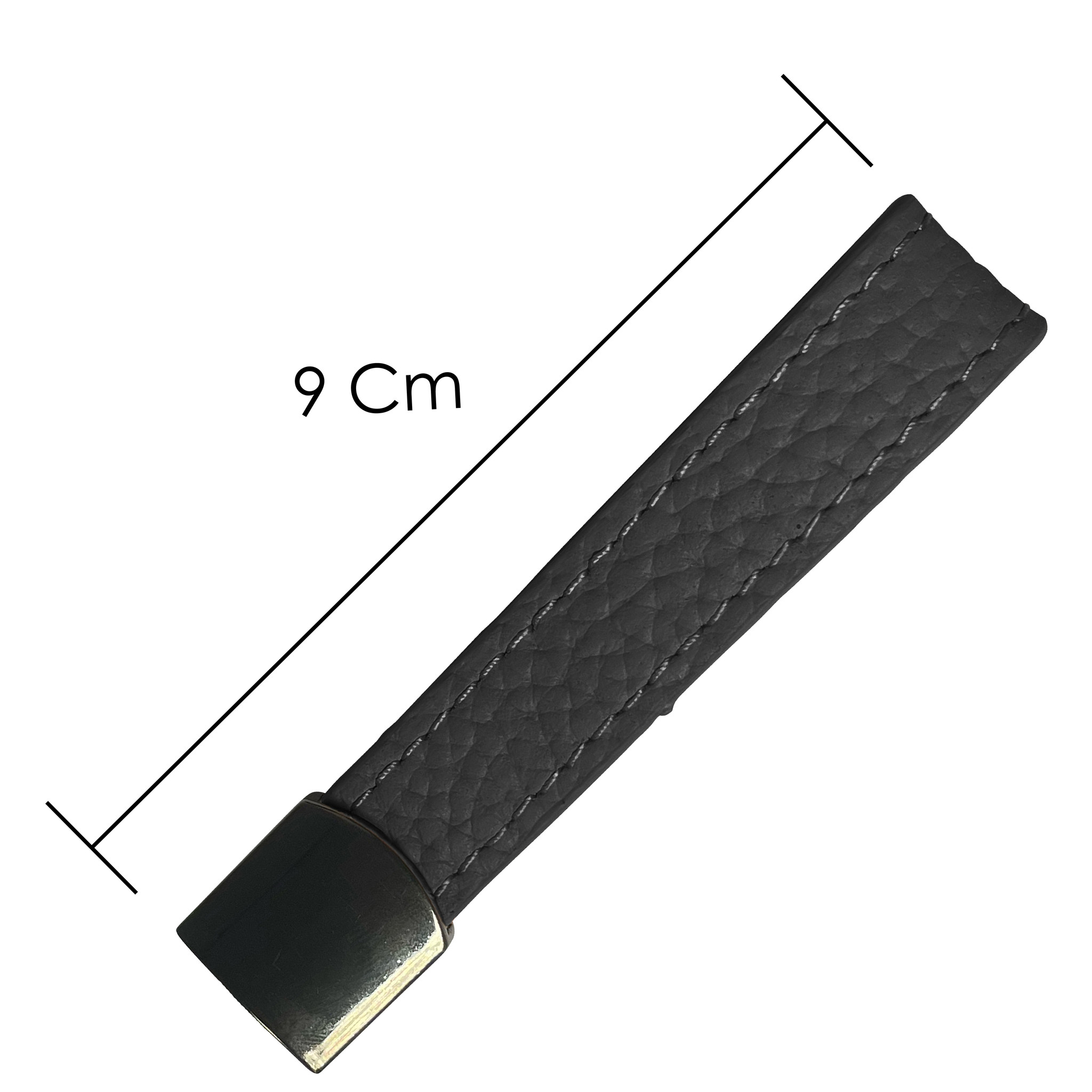 NoXx Sleutelhanger Leer Dik Sleutelhanger Met Sleutelhanger Ringen Leer - Zwart