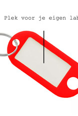 BASEY. Sleutellabels Sleutelhanger Sleutellabel Bagagelabel Naamlabels - Rood - 5x