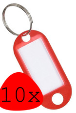 BASEY. Sleutellabels Sleutelhanger Sleutellabel Bagagelabel Naamlabels - Rood - 10x