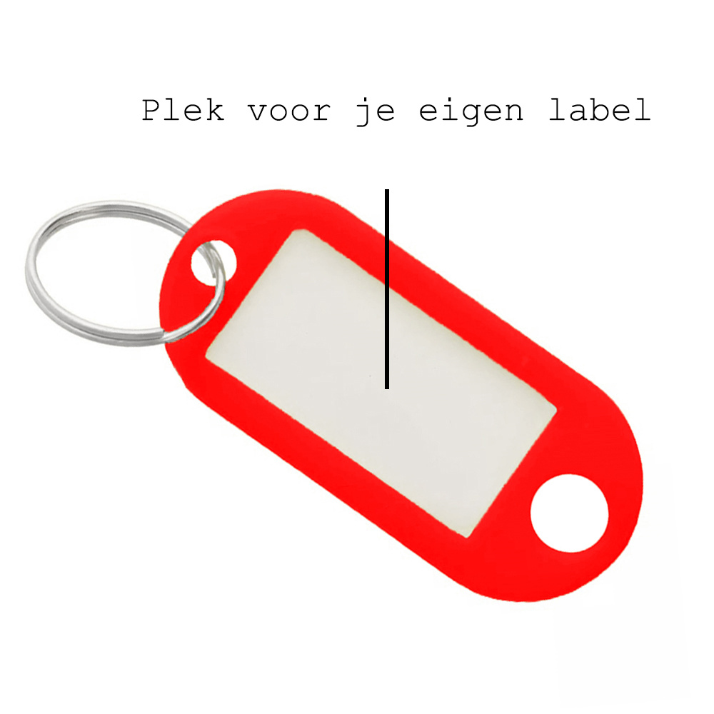 BASEY. Sleutellabels Sleutelhanger Sleutellabel Bagagelabel Naamlabels - Rood - 10x