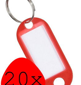 BASEY. BASEY. Sleutehangerlabels - Rood - 20 PACK