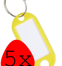 BASEY. BASEY. Sleutehangerlabels - Geel - 5 PACK