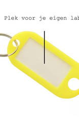 BASEY. Sleutellabels Sleutelhanger Sleutellabel Bagagelabel Naamlabels - Geel - 10x