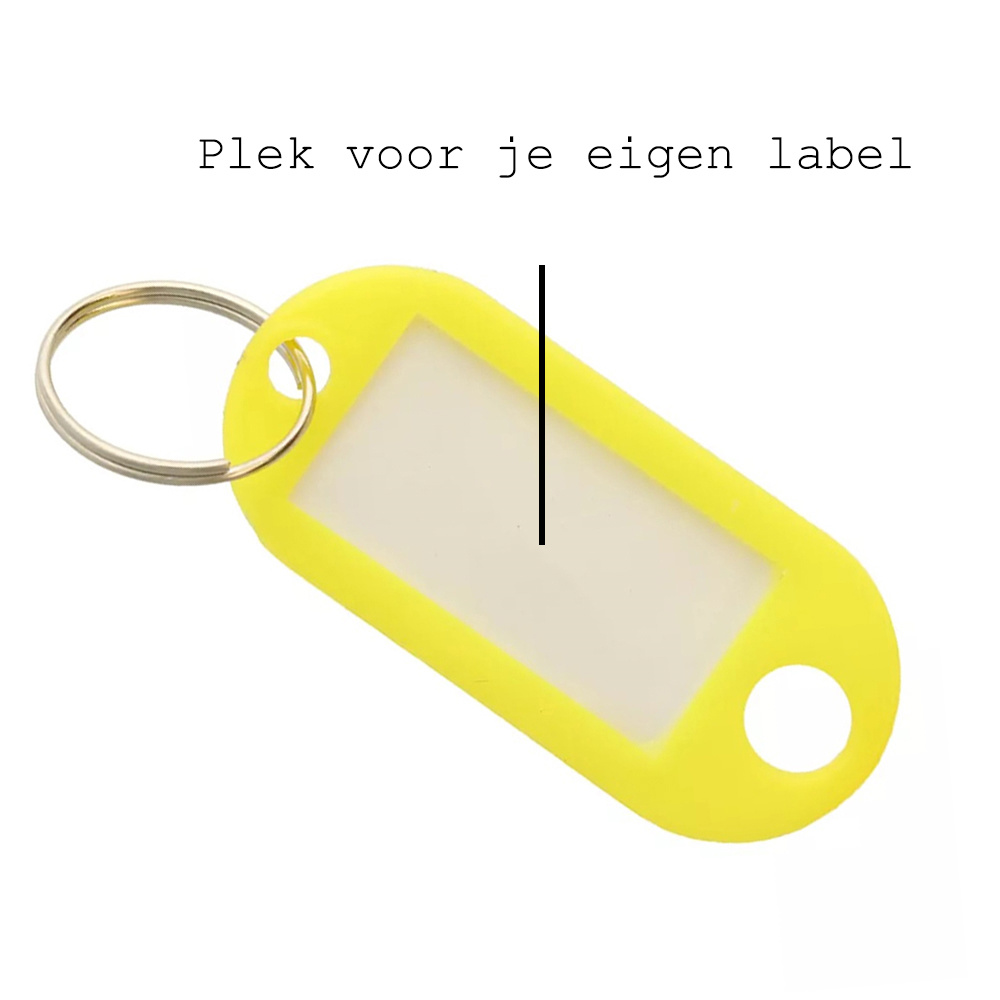 BASEY. Sleutellabels Sleutelhanger Sleutellabel Bagagelabel Naamlabels - Geel - 10x