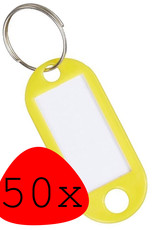 BASEY. Sleutellabels Sleutelhanger Sleutellabel Bagagelabel Naamlabels - Geel 50x
