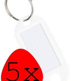 BASEY. BASEY. Sleutehangerlabels - Wit - 5 PACK