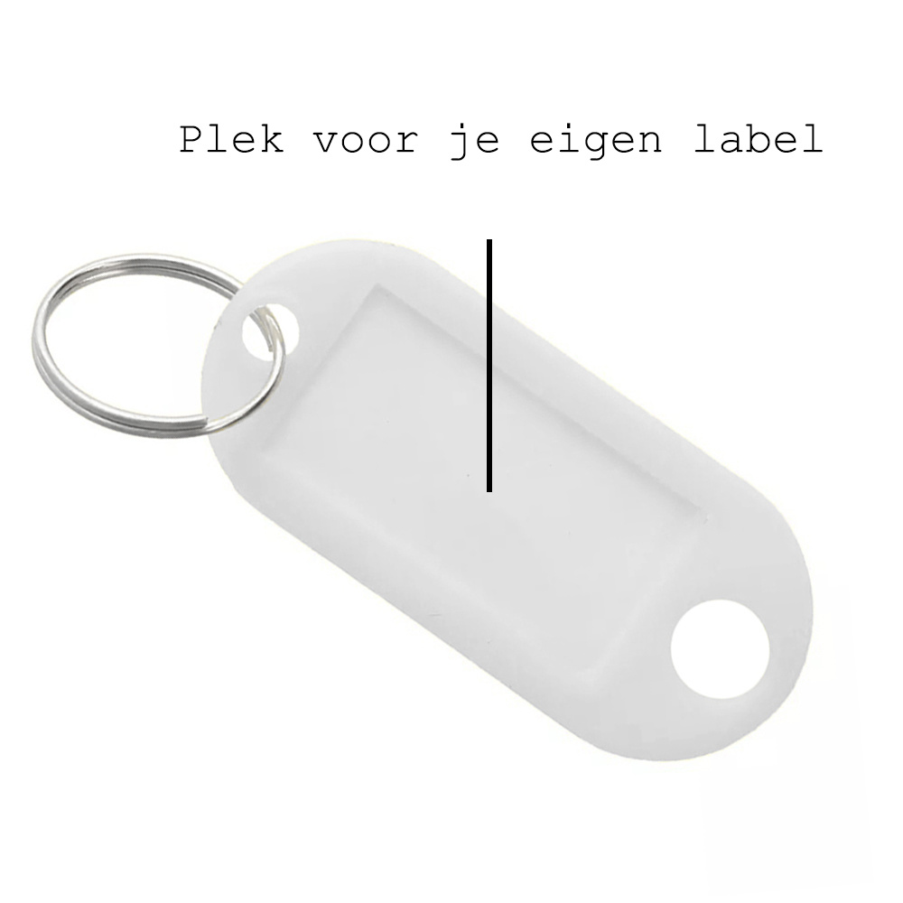 BASEY. Sleutellabels Sleutelhanger Sleutellabel Bagagelabel Naamlabels - Wit - 5x