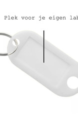 BASEY. Sleutellabels Sleutelhanger Sleutellabel Bagagelabel Naamlabels - Wit - 10x