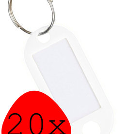 BASEY. BASEY. Sleutehangerlabels - Wit - 20 PACK
