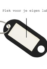 BASEY. Sleutellabels Sleutelhanger Sleutellabel Bagagelabel Naamlabels - Zwart - 5x