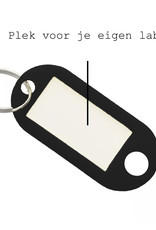 BASEY. Sleutellabels Sleutelhanger Sleutellabel Bagagelabel Naamlabels - Zwart - 10x