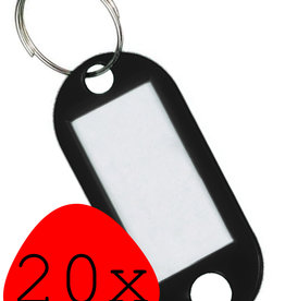 BASEY. BASEY. Sleutehangerlabels - Zwart - 20 PACK