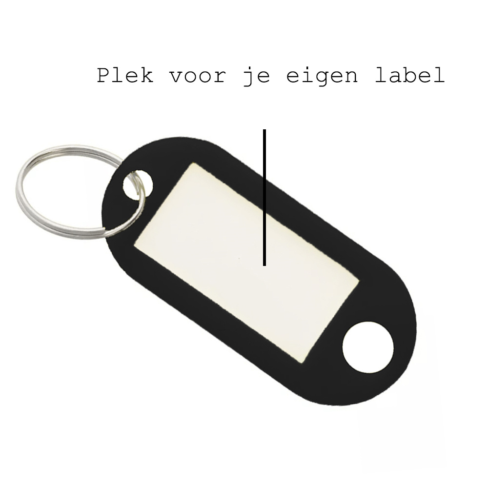 BASEY. Sleutellabels Sleutelhanger Sleutellabel Bagagelabel Naamlabels - Zwart - 20x