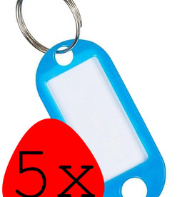 BASEY. BASEY. Sleutehangerlabels - Blauw - 5 PACK