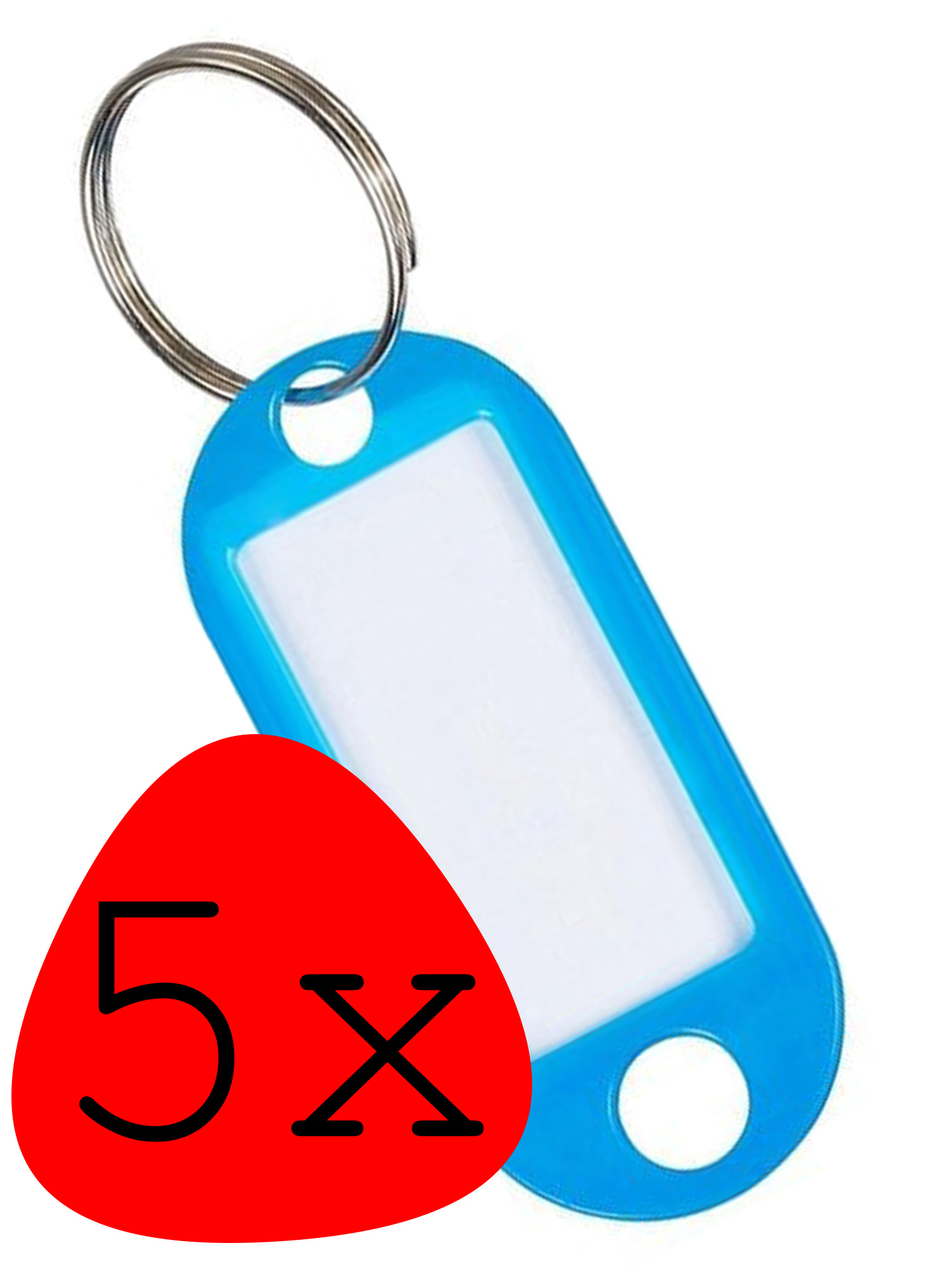 BASEY. Sleutellabels Sleutelhanger Sleutellabel Bagagelabel Naamlabels - Blauw - 5x