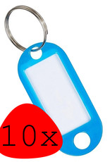 BASEY. Sleutellabels Sleutelhanger Sleutellabel Bagagelabel Naamlabels - Blauw - 10x