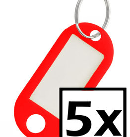 NoXx NoXx Sleutehangerlabels - Rood - 5 PACK