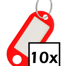 NoXx NoXx Sleutehangerlabels - Rood - 10 PACK
