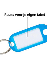 Nomfy Sleutelhanger Bagagelabel Gekleurde Sleutellabels Sleutelhangers Naamlabel Blauw - 20x