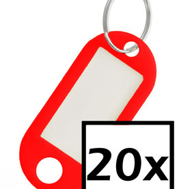 NoXx NoXx Sleutehangerlabels - Rood - 20 PACK