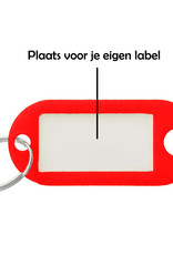 NoXx Sleutelhanger Sleutellabel Bagage Label Sleutel Naamlabel - Rood - 20x