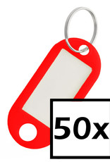 NoXx Sleutelhanger Sleutellabel Bagage Label Sleutel Naamlabel - Rood - 50x