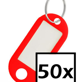 NoXx NoXx Sleutehangerlabels - Rood - 50 PACK