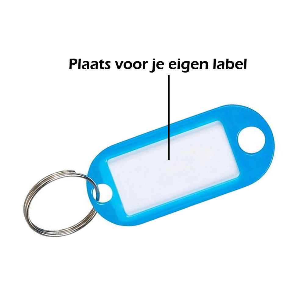 Nomfy Sleutelhanger Bagagelabel Gekleurde Sleutellabels Sleutelhangers Naamlabel Blauw- 5x