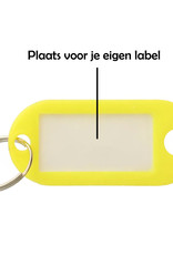 NoXx Sleutelhanger Sleutellabel Bagage Label Sleutel Naamlabel - Geel - 5x