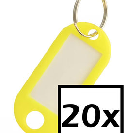 NoXx NoXx Sleutehangerlabels - Geel - 20 PACK