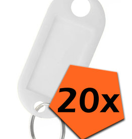 Nomfy Nomfy Sleutehangerlabels - Wit - 20 PACK