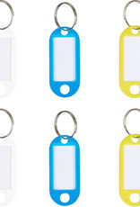 Nomfy Sleutelhanger Bagagelabel Gekleurde Sleutellabels Sleutelhangers Naamlabel Wit - 20x