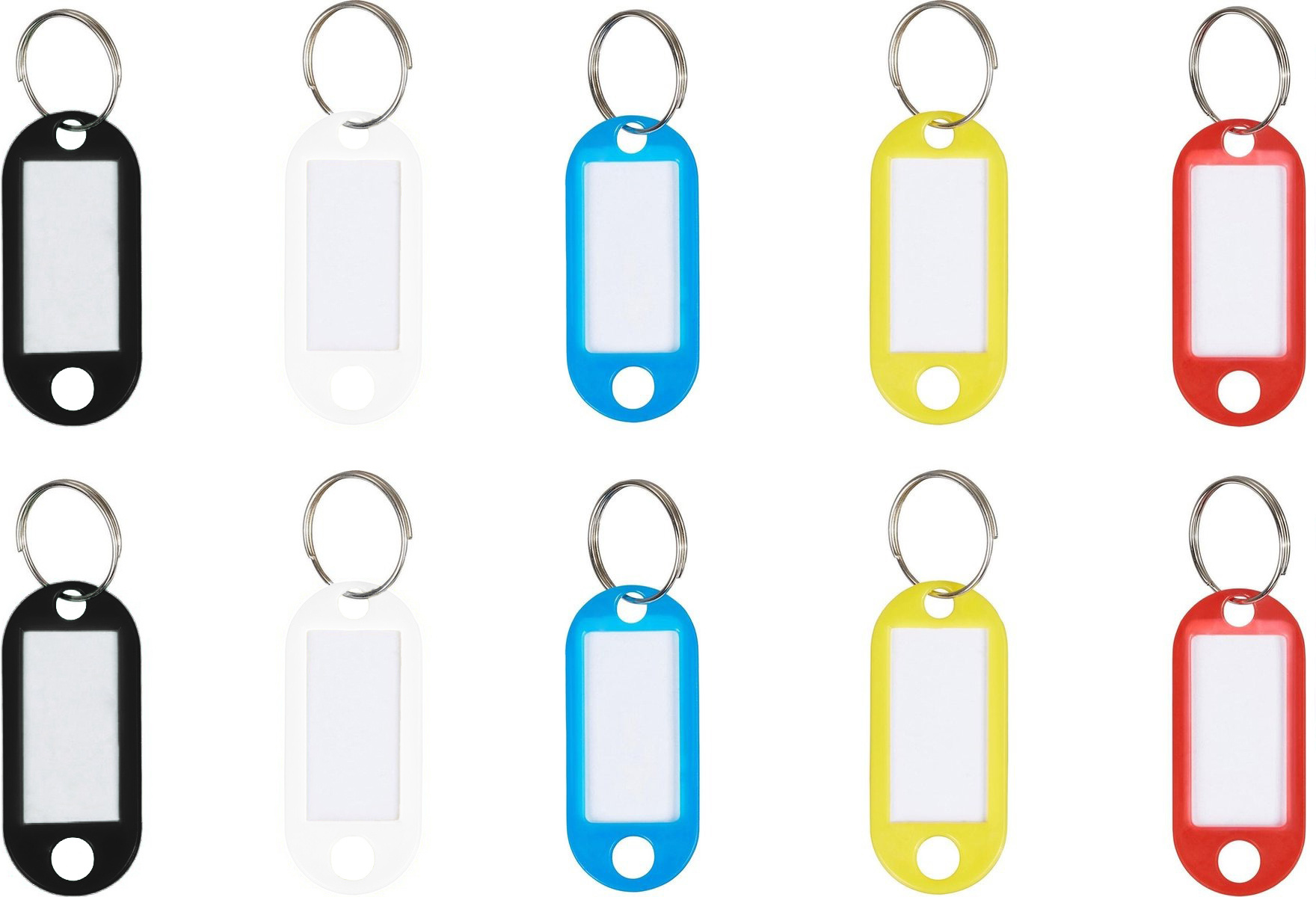 Nomfy Sleutelhanger Bagagelabel Gekleurde Sleutellabels Sleutelhangers Naamlabel Wit - 20x