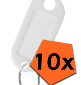 Nomfy Nomfy Sleutehangerlabels - Wit - 10 PACK