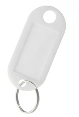 Nomfy Sleutelhanger Bagagelabel Gekleurde Sleutellabels Sleutelhangers Naamlabel Wit - 10x