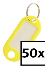 NoXx Sleutelhanger Sleutellabel Bagage Label Sleutel Naamlabel - Geel - 50x