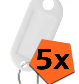 Nomfy Nomfy Sleutehangerlabels - Wit - 5 PACK