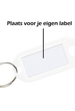 Nomfy Sleutelhanger Bagagelabel Gekleurde Sleutellabels Sleutelhangers Naamlabel Wit - 5x